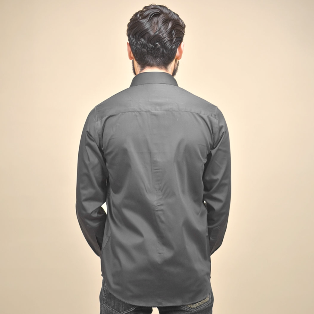 Balmain Embroidered logo Grey Premium Shirt-3