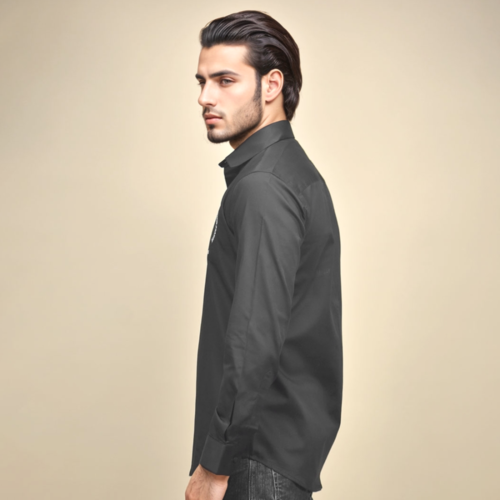 Balmain Embroidered logo Black Premium Shirt-2