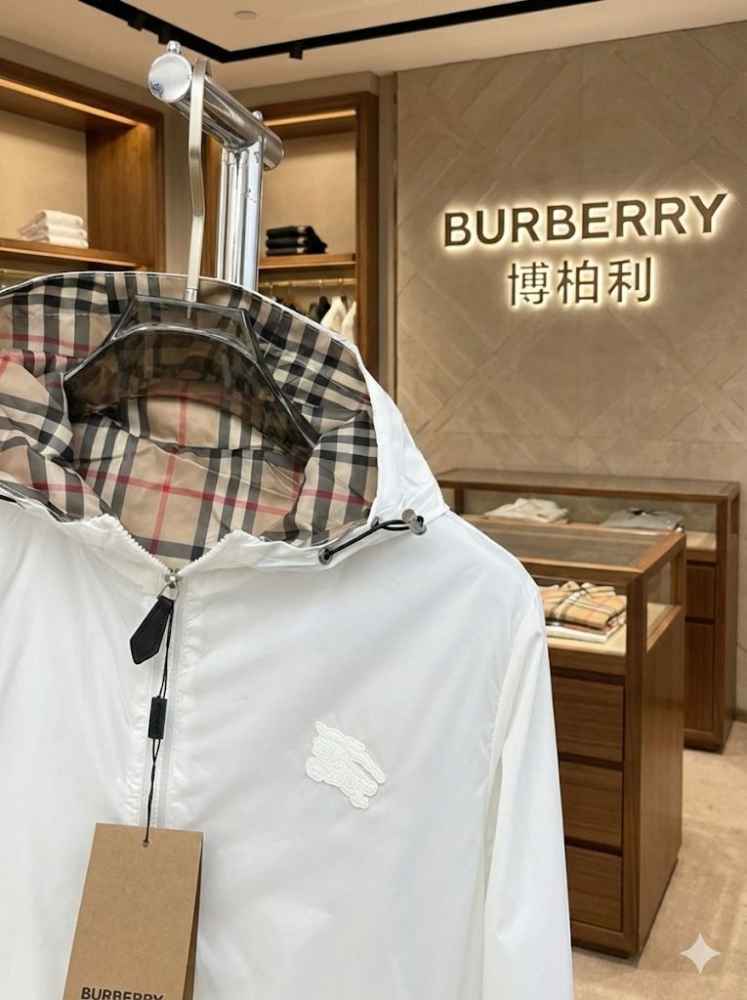 Burberry White Leather Premium Quality Zipper-5