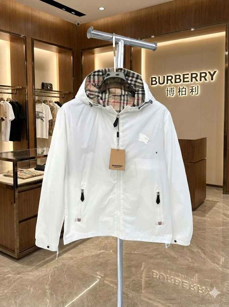 Burberry White Leather Premium Quality Zipper-3