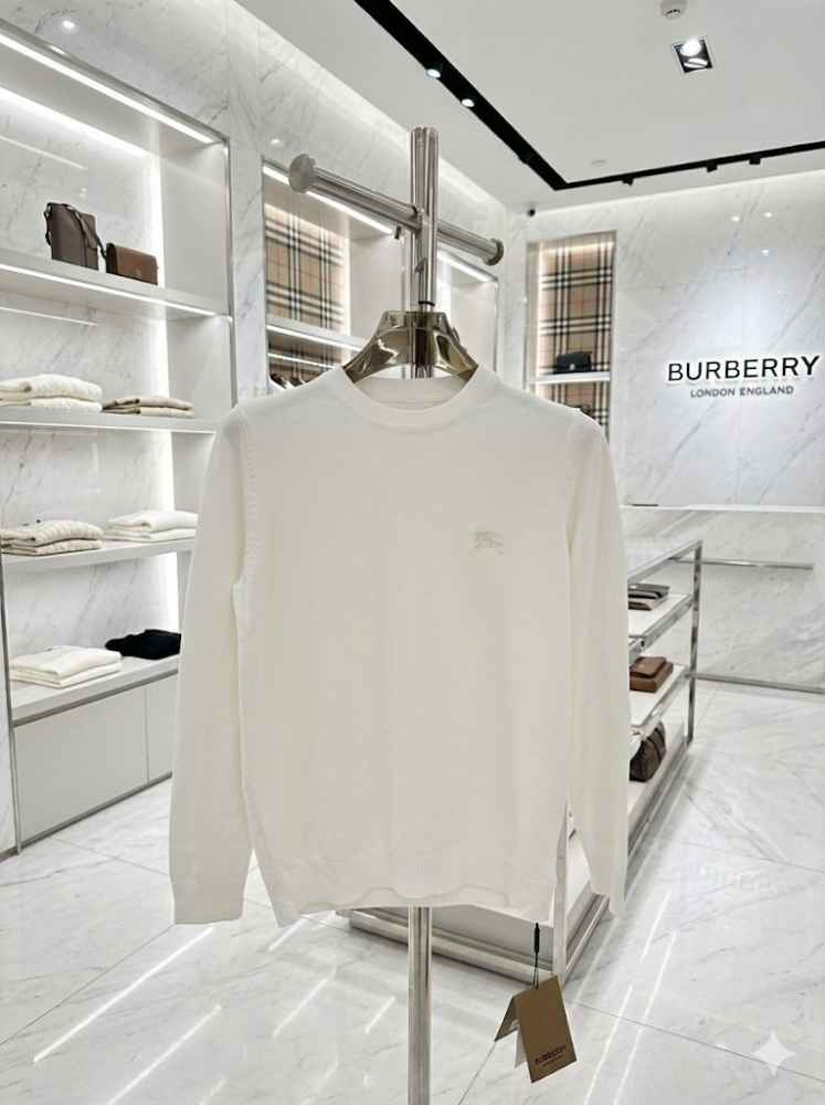 Burberry White Premium Quality Sweatshirt-thumb-2