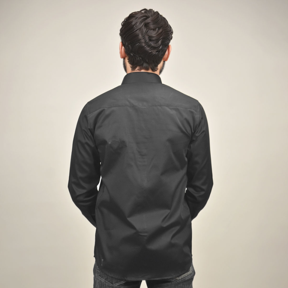 Armani Exchange Pipe logo Black Premium Shirt-thumb-3