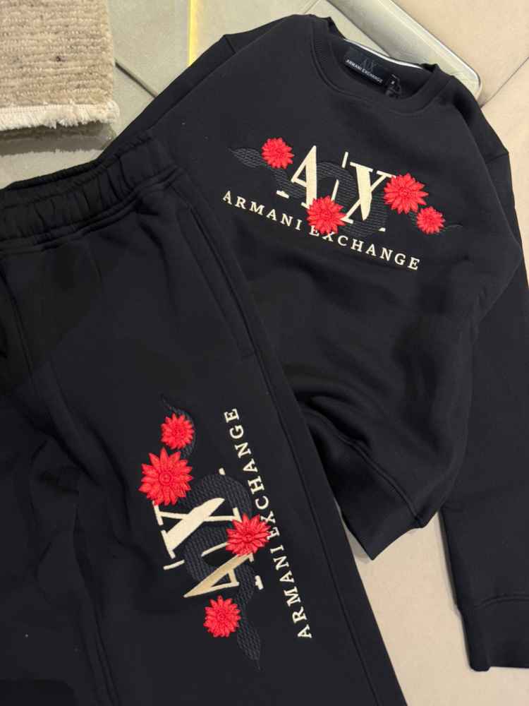 Armani Exchange Black Premium Quality Co-ord Set-3