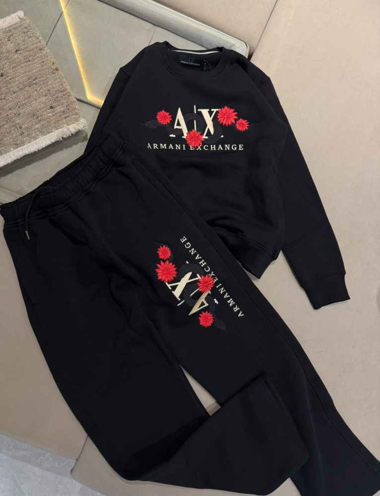 Armani Exchange Black Premium Quality Co-ord Set-4