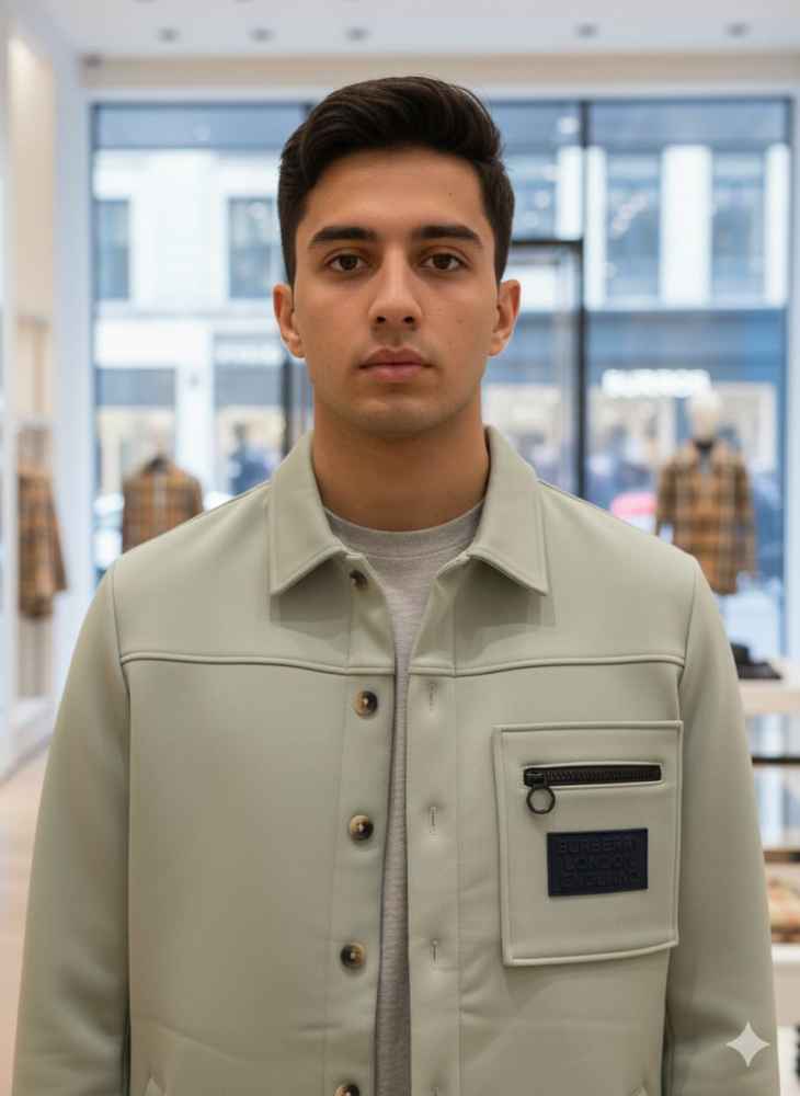 Burberry Grey Premium Quality Warm Shirt-1