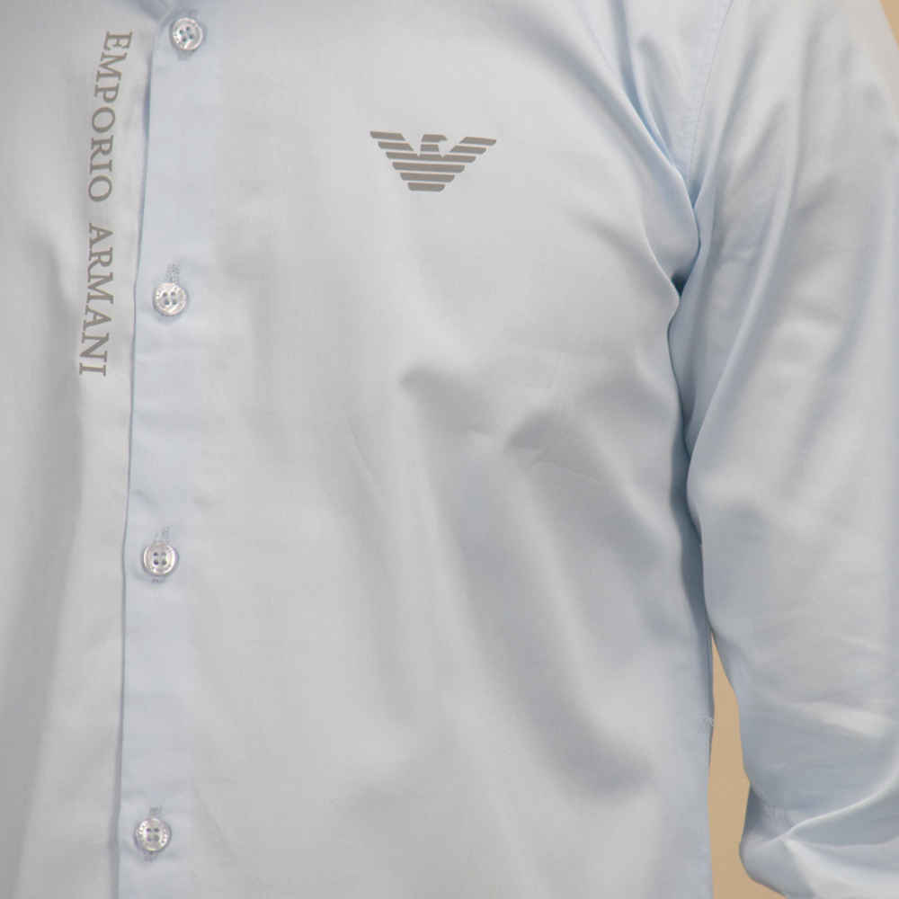 Emporio Armani Sky Blue Premium Quality Shirt-4