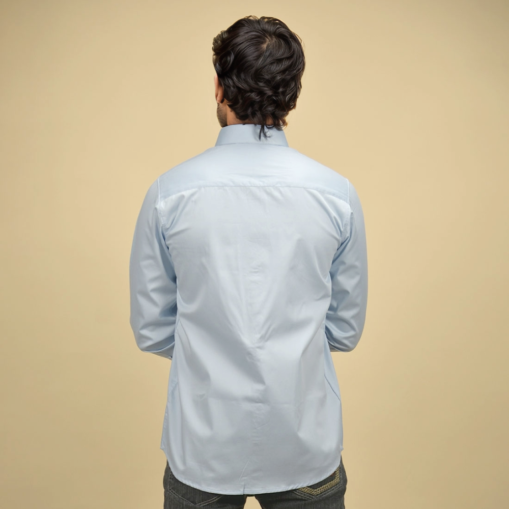 Emporio Armani Sky Blue Premium Quality Shirt-3