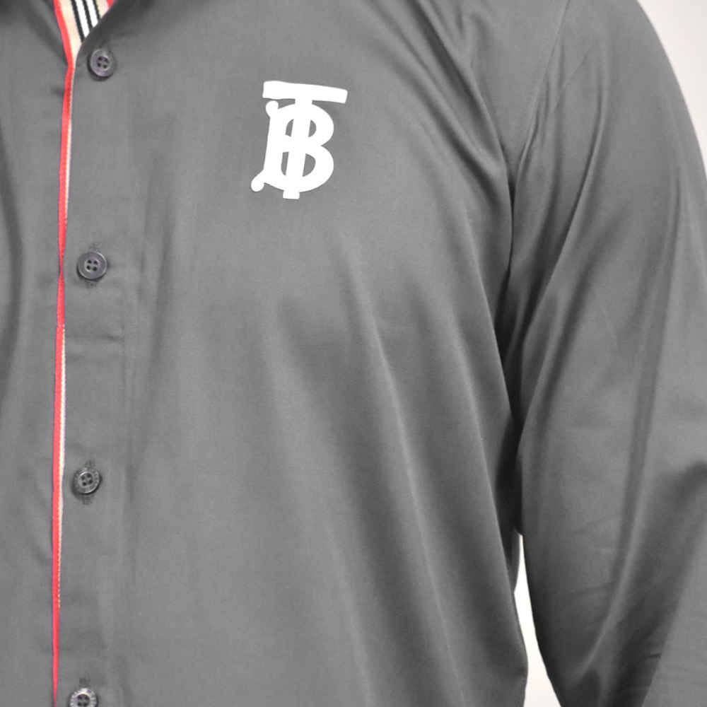 Burberry TB Print Grey Premium Shirt-4