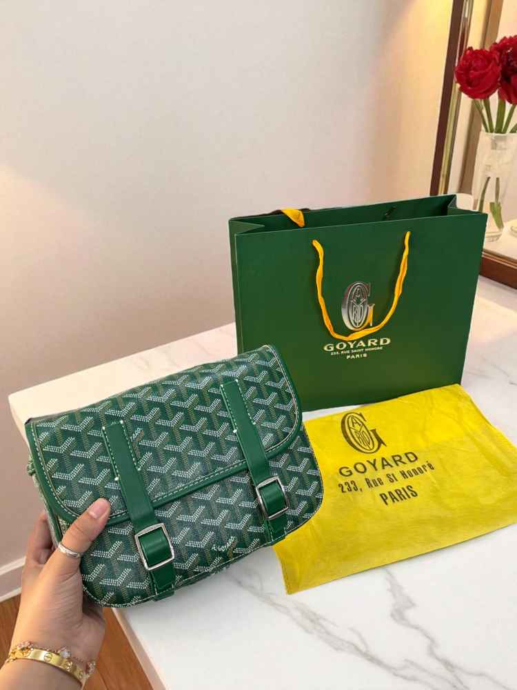 Goyard Green Premium Quality Pouch-thumb-0