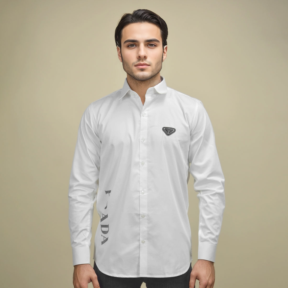 Prada Re-Nylon White Premium Luxury Shirt-1