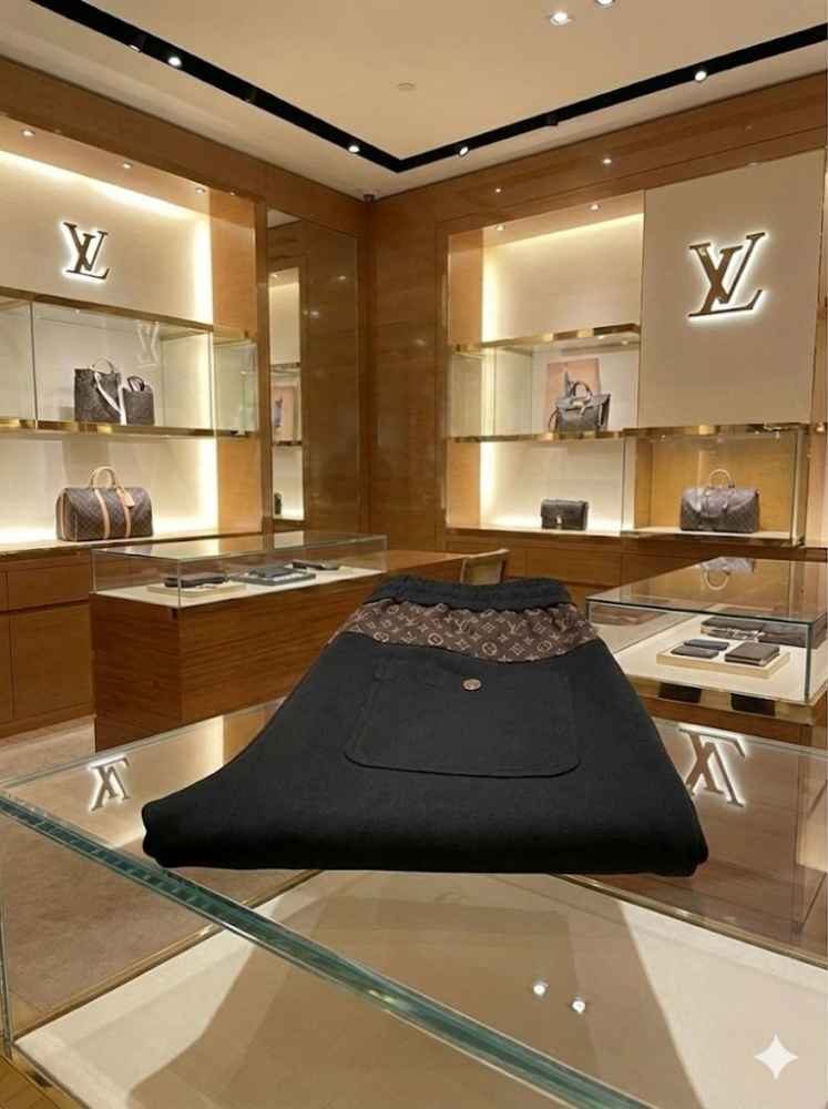 Louis Vuitton Black Premium Quality Warm Track Pant-7