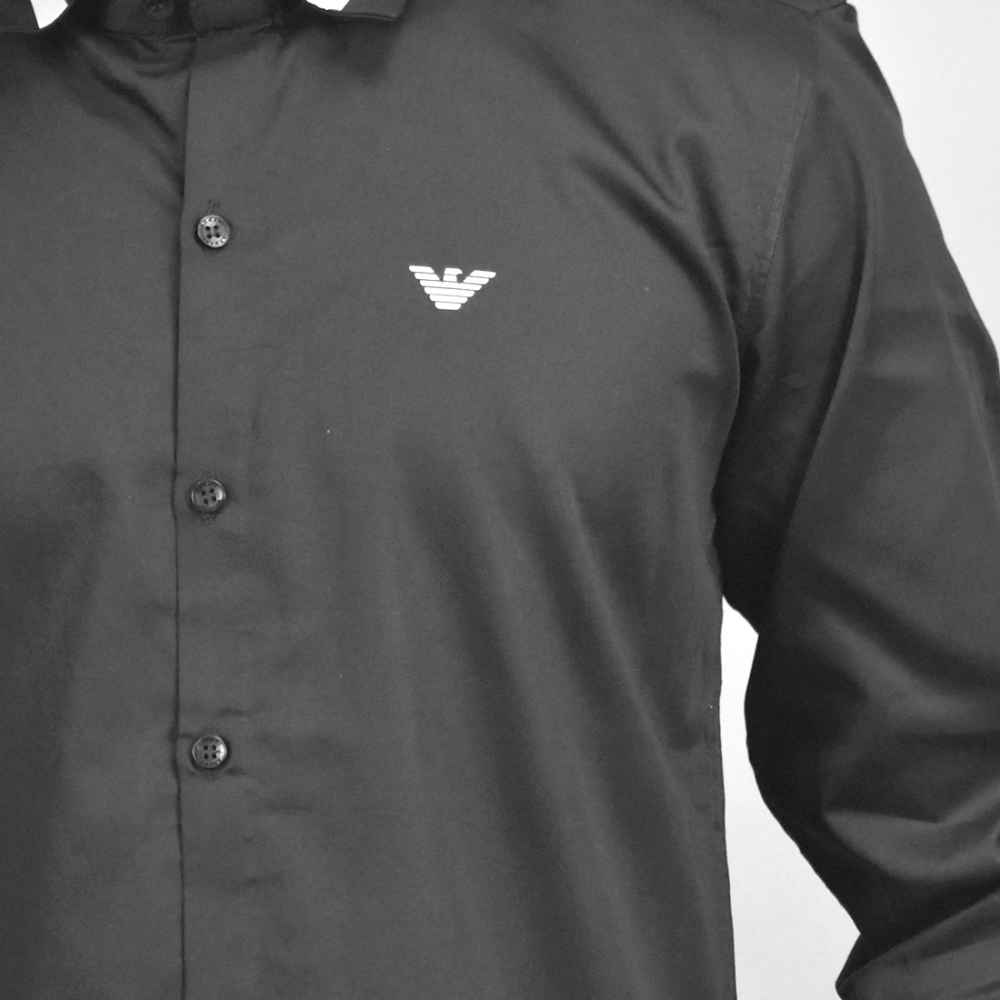 Emporio Armani Black Premium Cotton Shirt-4