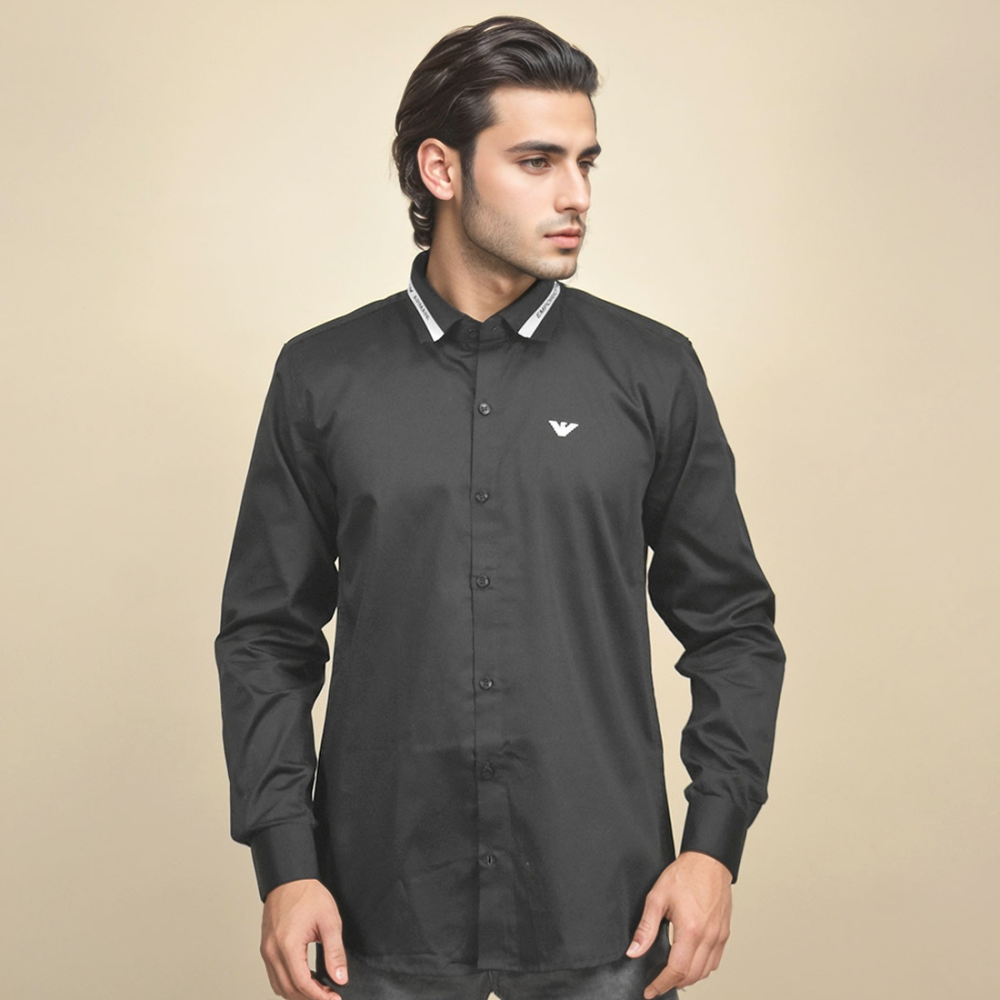 Emporio Armani Black Premium Cotton Shirt-1