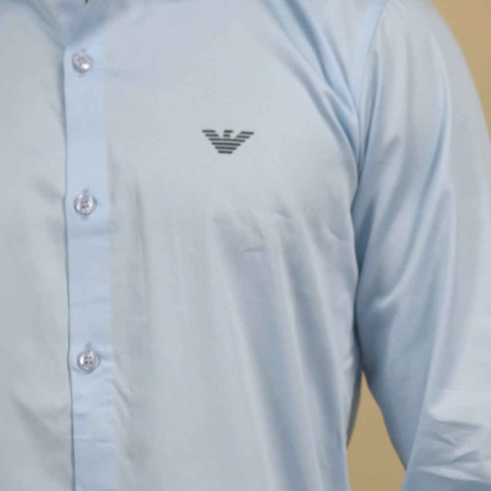 Emporio Armani Sky Blue Premium Quality Shirt-thumb-4