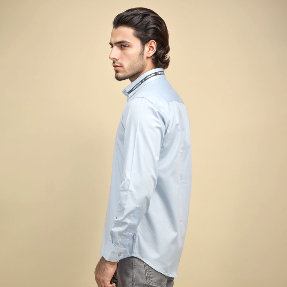Emporio Armani Sky Blue Premium Quality Shirt-thumb-2