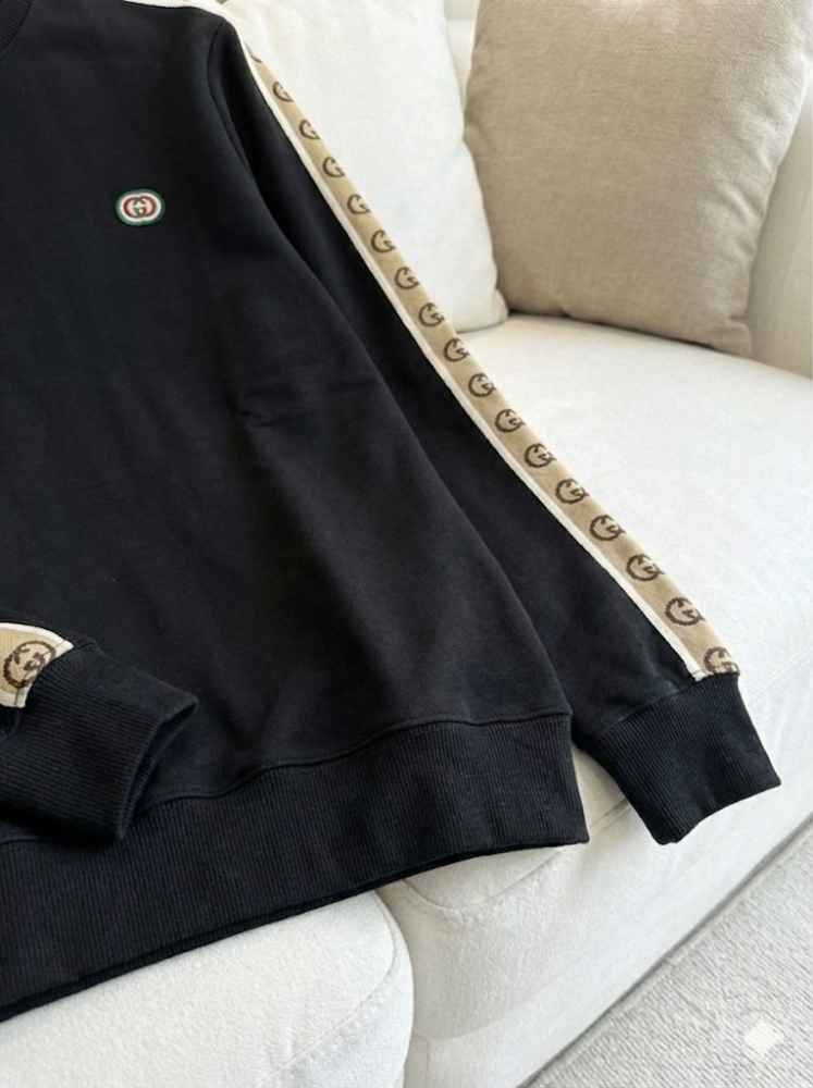 Gucci Embroidery Black cotton Sweatshirt-1