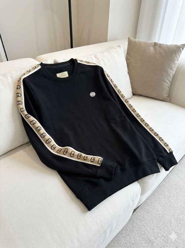 Gucci Embroidery Black cotton Sweatshirt-2
