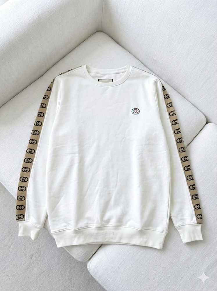 Gucci Embroidery White cotton Sweatshirt-thumb-2