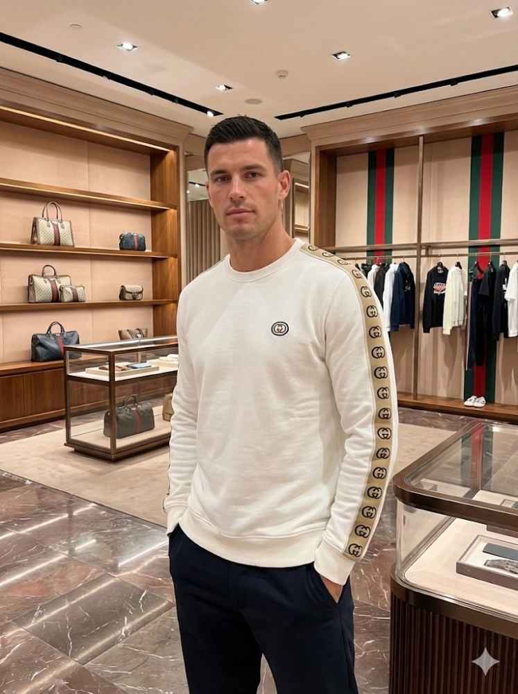 Gucci Embroidery White cotton Sweatshirt-thumb-0