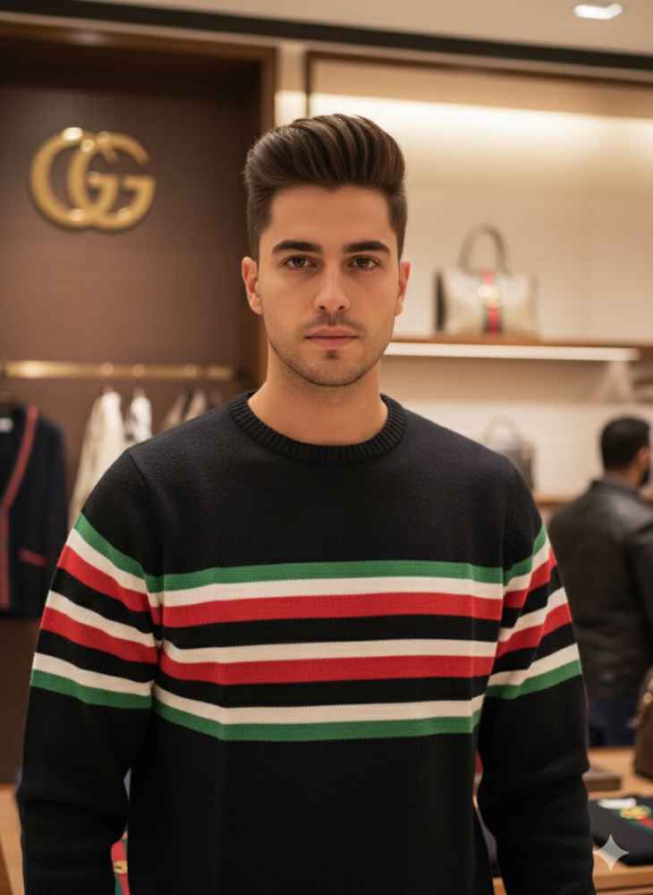 Gucci Embroidery Black cotton Sweatshirt-1