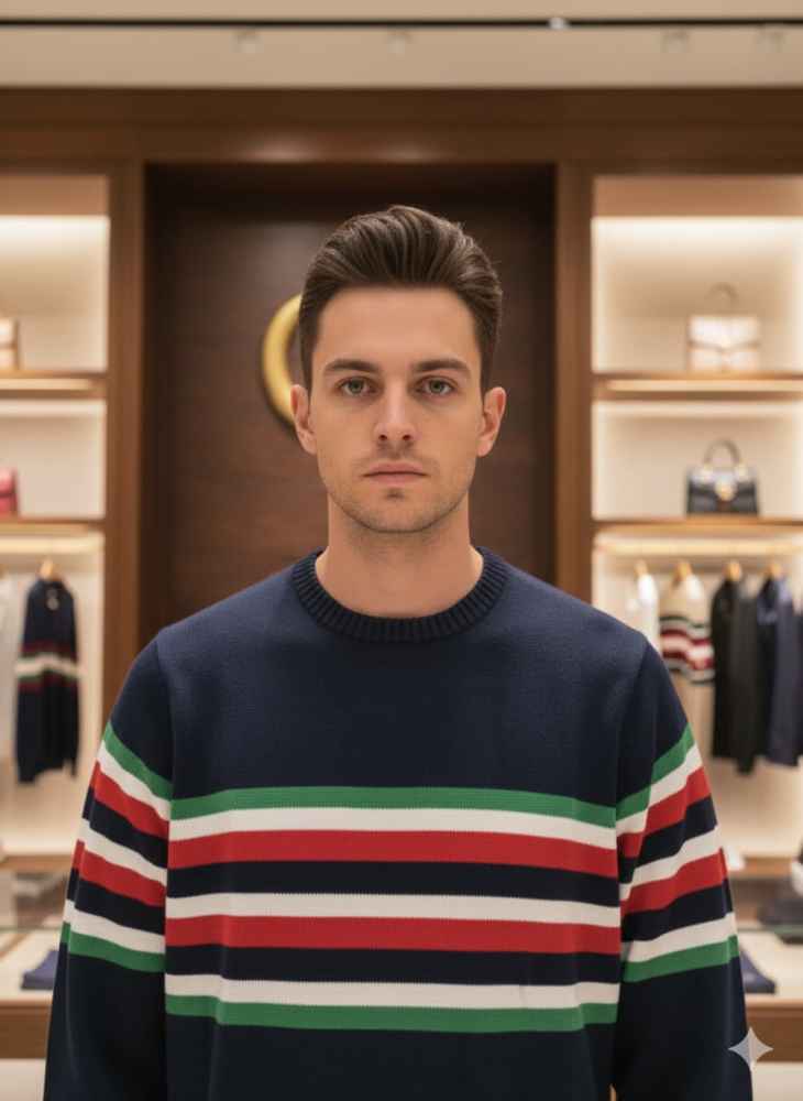 Gucci Embroidery Blue cotton Sweatshirt-thumb-1