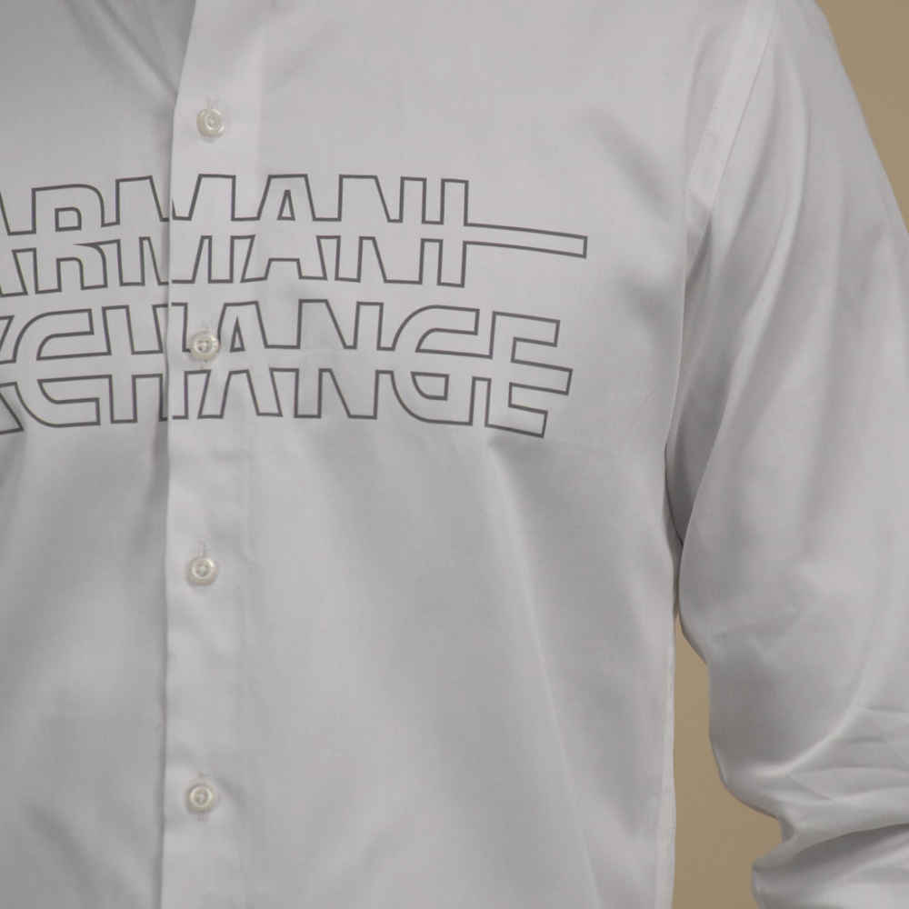 Armani Exchange Printed White Premium Shirt-4