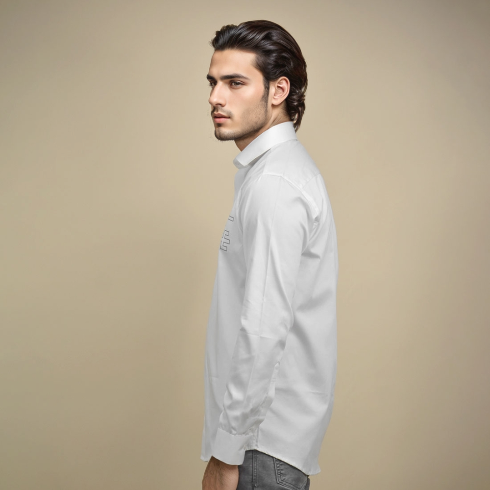 Armani Exchange Printed White Premium Shirt-2