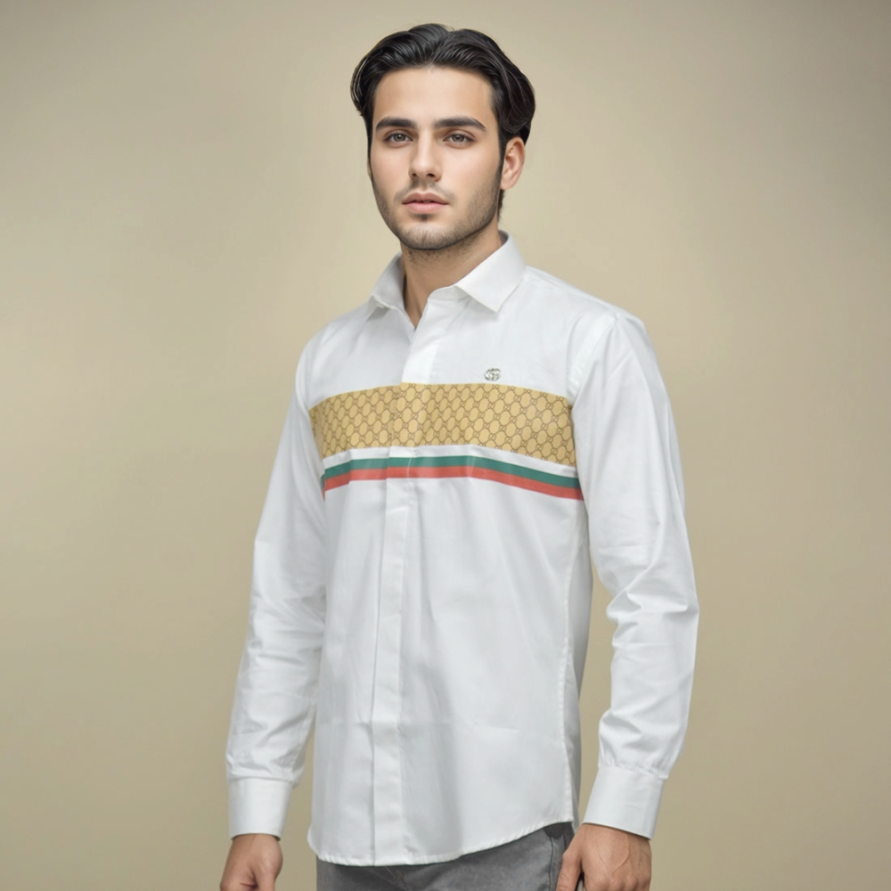 Gucci GG Monogram White Premium Shirt-thumb-0