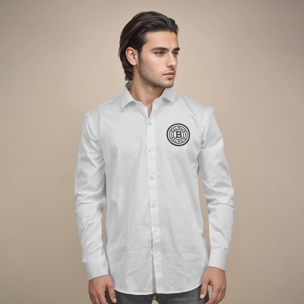 Balmain White Premium Quality Shirt-1