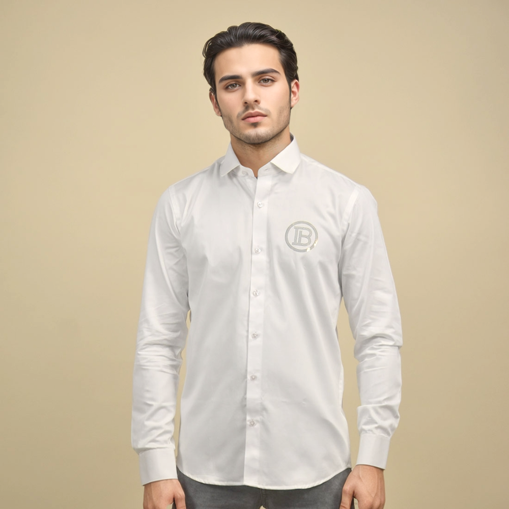 Balmain White Premium Quality Shirt-1