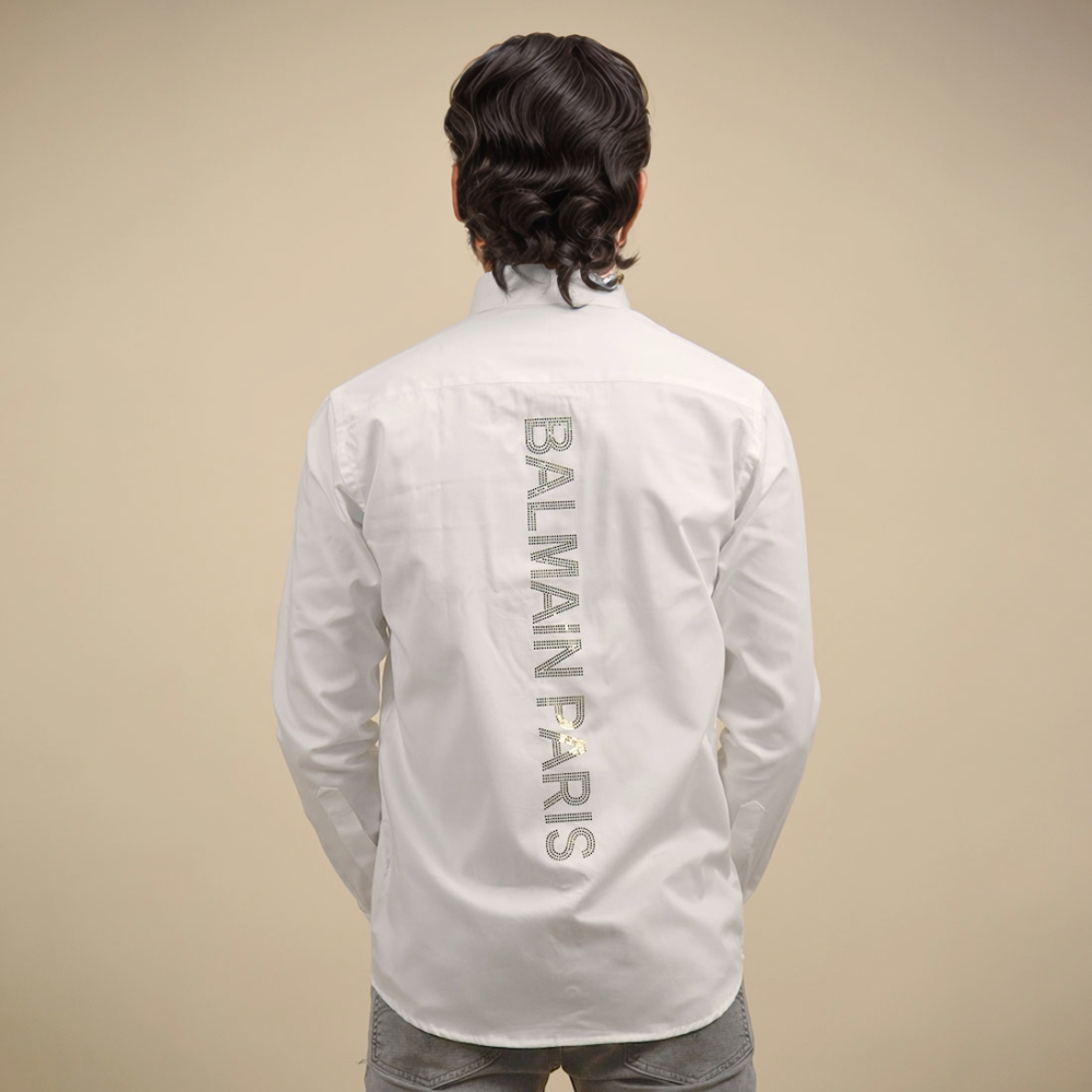 Balmain White Premium Quality Shirt-3