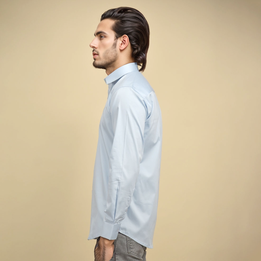 Louis Vuitton Sky Blue Premium Quality Shirt-2