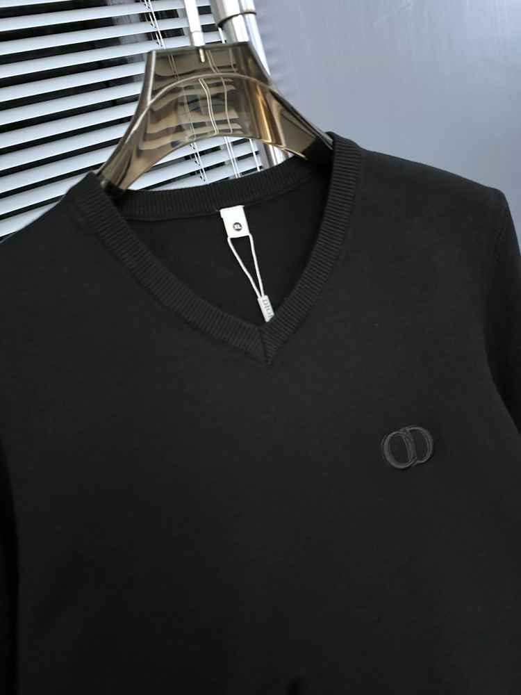 Christian Dior Embroidery Black cotton Sweatshirt-1