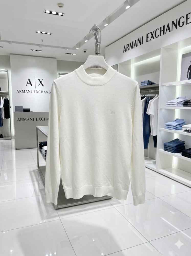 Armani Exchange White Premium Quality Sweatshirt-thumb-2