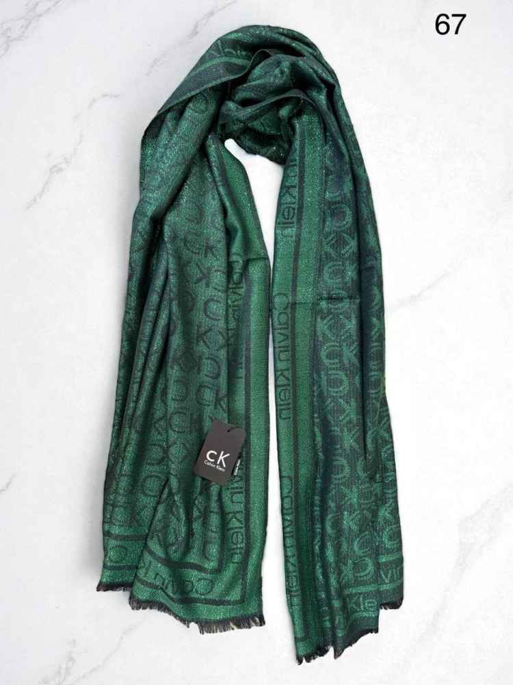 Calvin Klein Cashmere Green Premium Quality Reversible Stole-thumb-0