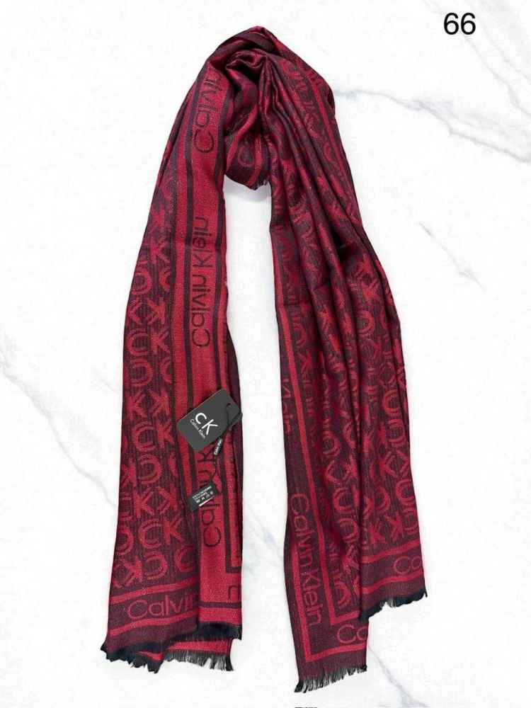 Calvin Klein Cashmere Red Premium Quality Reversible Stole-thumb-1