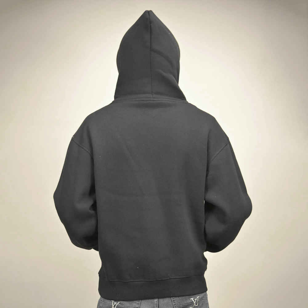 Louis Vuitton Heart Print Black Premium Hoodie-thumb-3