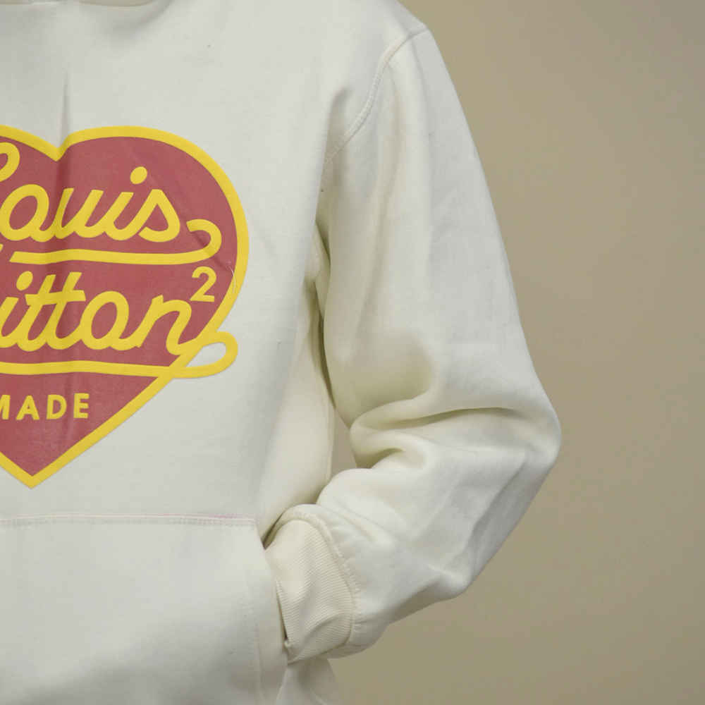 Louis Vuitton Heart Print Cream Premium Hoodie-4