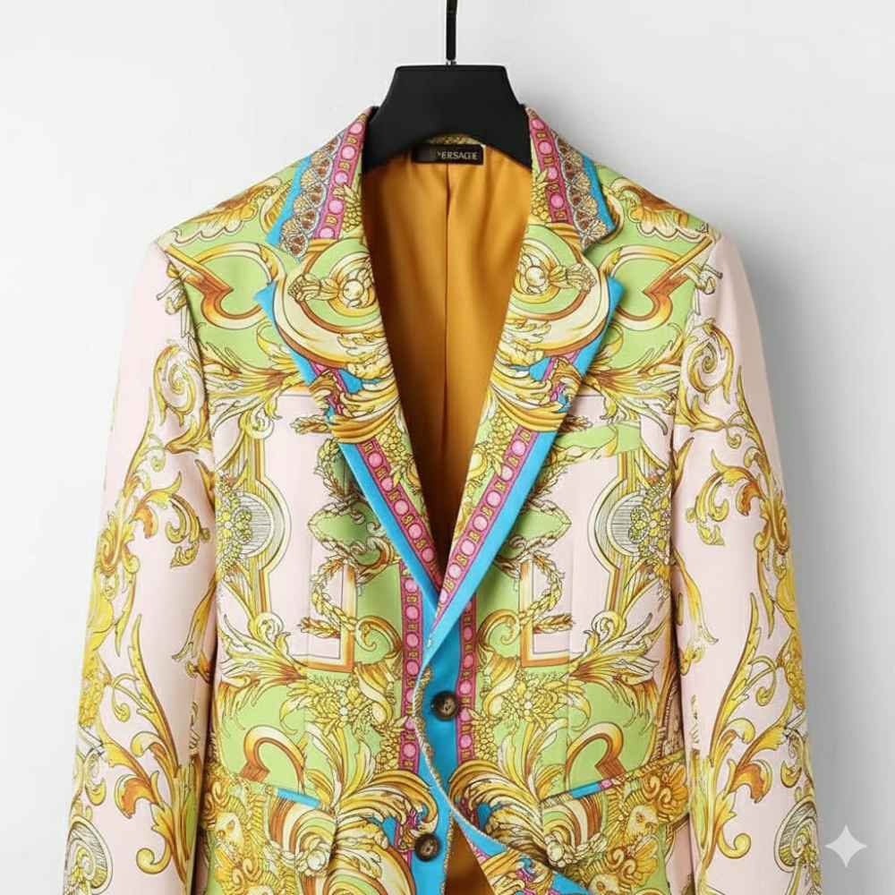 Versace Imported Yellow Premium Quality Blazer-5