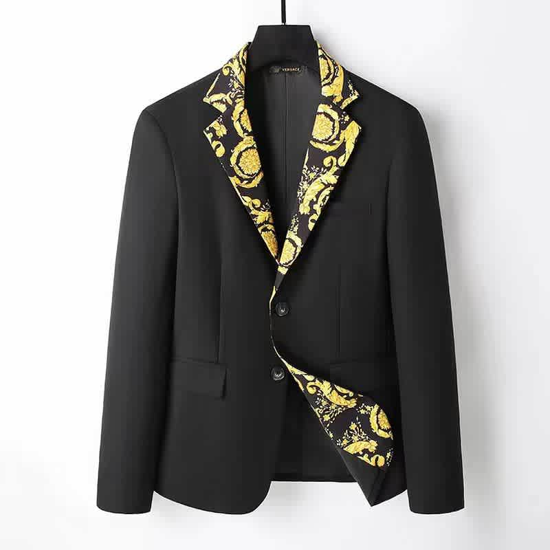 Versace Imported Black Premium Quality Blazer-thumb-2