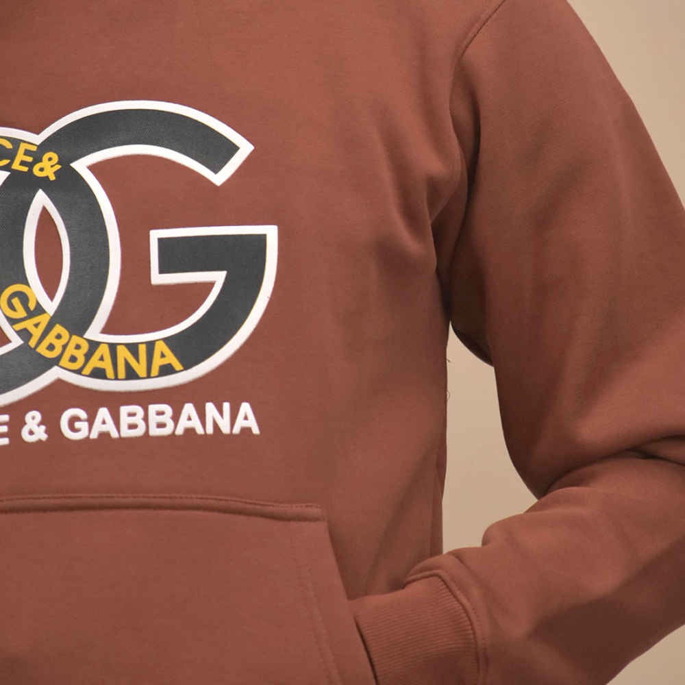 Dolce & Gabbana Brown Premium Quality Hoodie-thumb-4