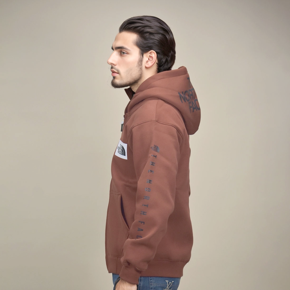 The North Face Dark Brown Premium Quality Hoodie-thumb-2