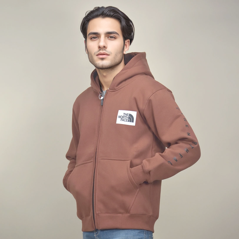 The North Face Dark Brown Premium Quality Hoodie-thumb-0
