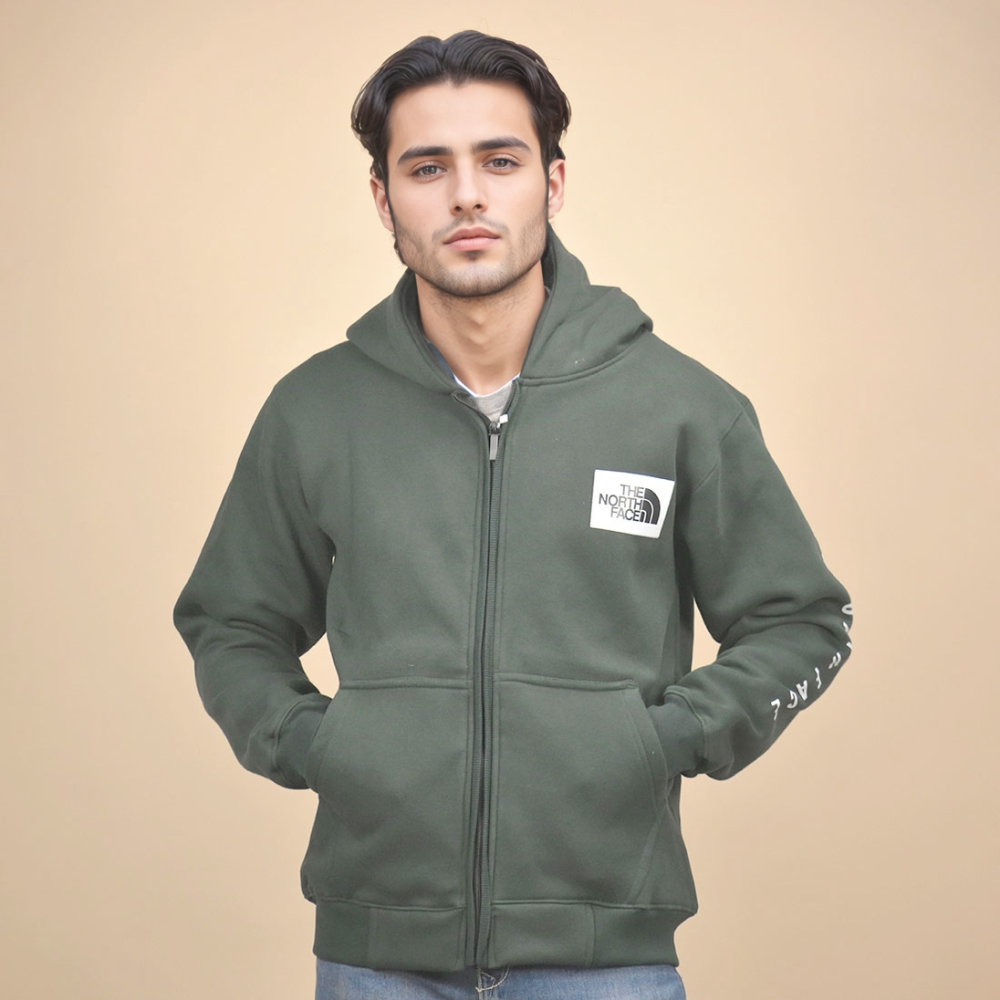 The North Face Green Premium Quality Hoodie-thumb-1