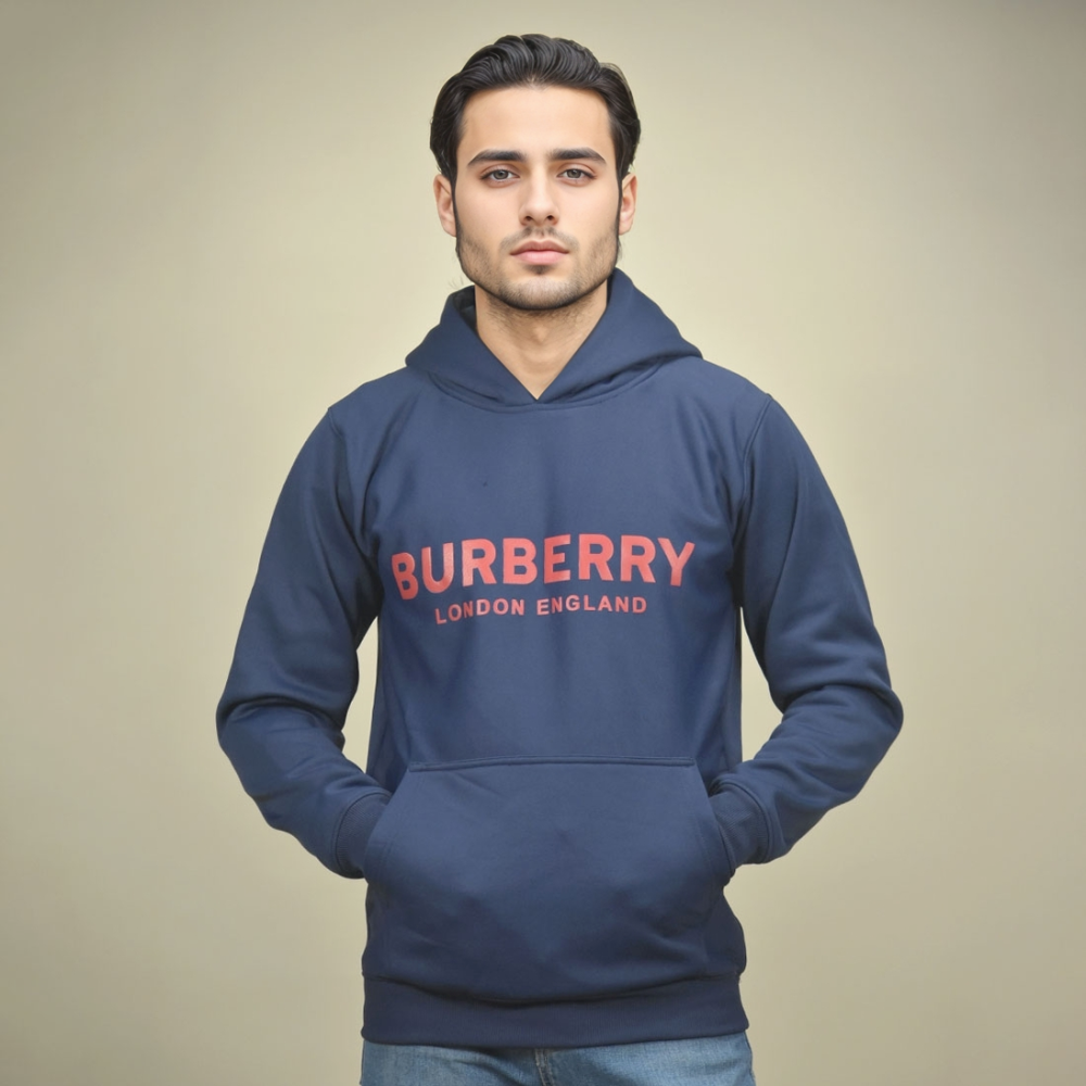 Burberry Blue Premium Quality Hoodie-thumb-1