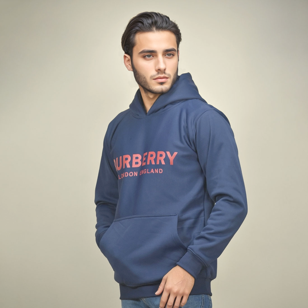 Burberry Blue Premium Quality Hoodie-thumb-0