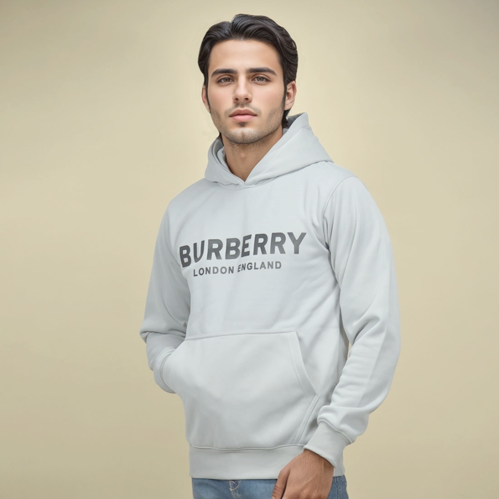 Burberry Grey Premium Quality Hoodie-thumb-0