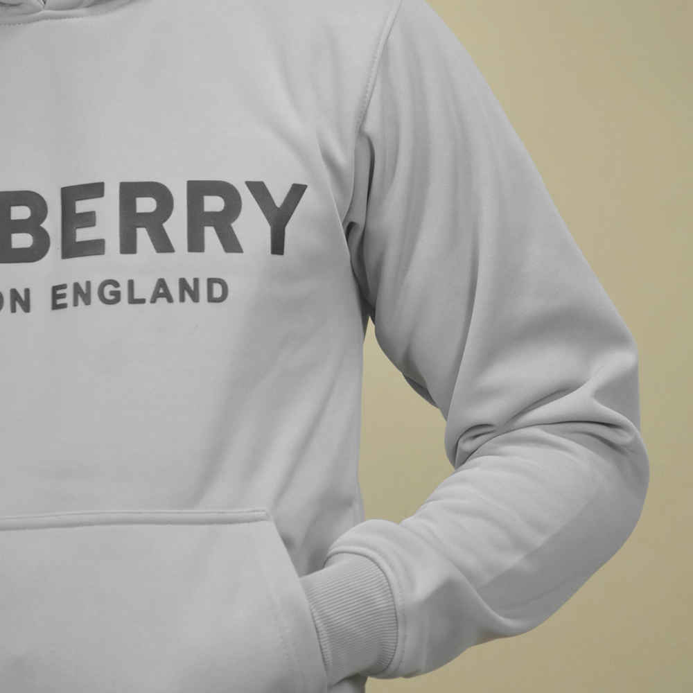 Burberry Grey Premium Quality Hoodie-thumb-4