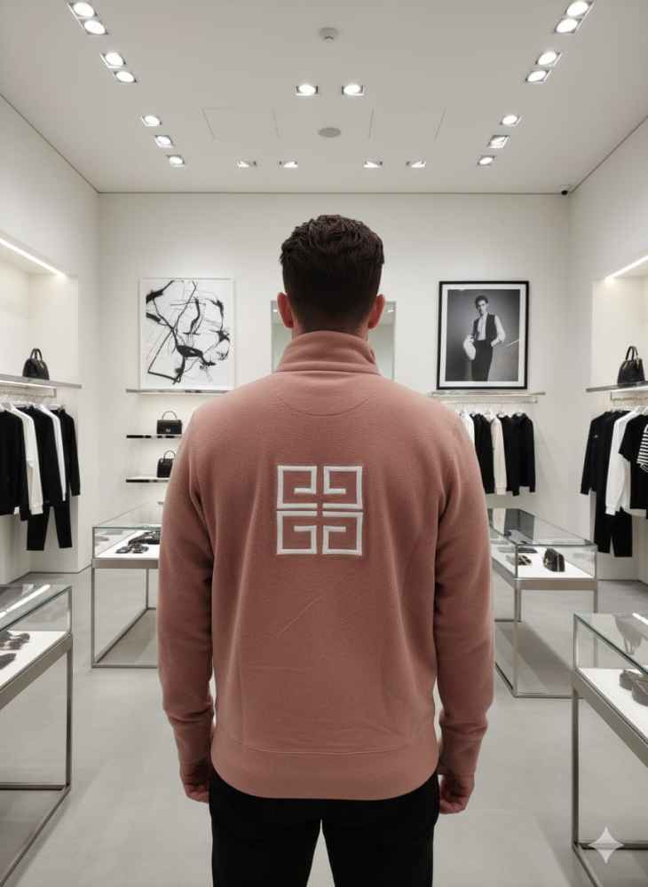 Givenchy Pink Premium Quality Sherpa Sweatshirt-2