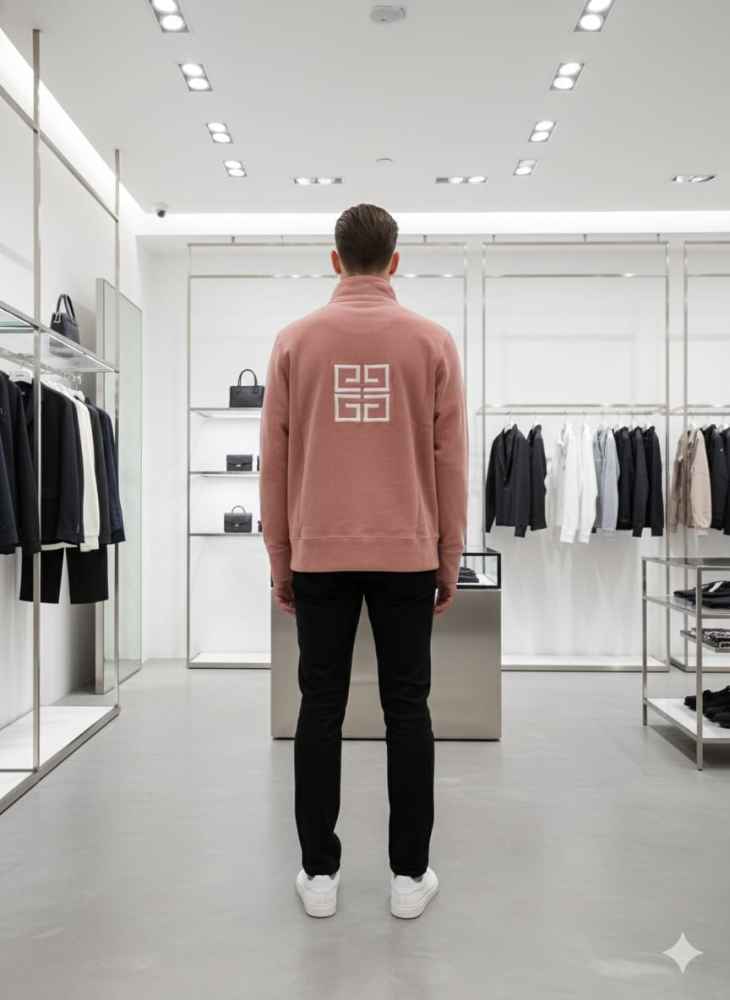 Givenchy Pink Premium Quality Sherpa Sweatshirt-3